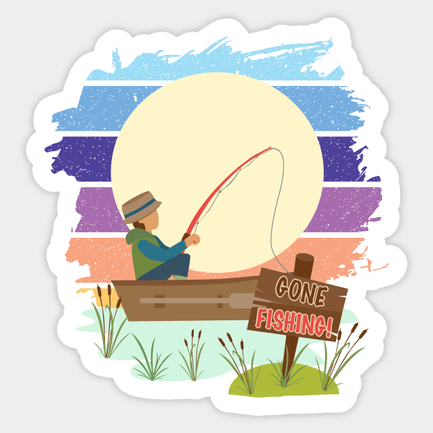 Gone Fishing Sticker by Athikan